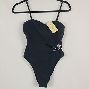 NEW Ramy Brook Ravi Black One Piece Swimsuit Sz S MSRP $238